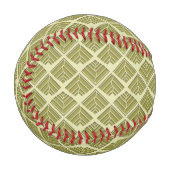 Quadratisches Leaf Muster Gold Limones Licht Baseball (Vorderseite Links)