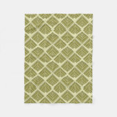 Quadratisches Leaf Muster Gold Limones Licht Fleecedecke (Vorderseite)