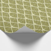 Quadratisches Leaf Muster Gold Limones Licht Geschenkpapier (Ecke)