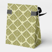 Quadratisches Leaf Muster Gold Limones Licht Geschenkschachtel (Rückseite)