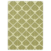 Quadratisches Leaf Muster Gold Limones Licht Klemmbrett (Rückseite)