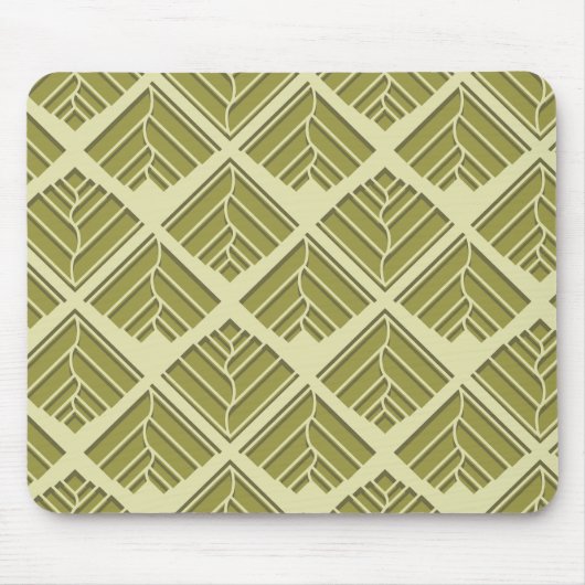 Quadratisches Leaf Muster Gold Limones Licht Mousepad (Vorne)