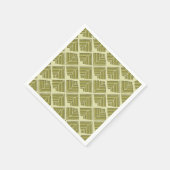 Quadratisches Leaf Muster Gold Limones Licht Serviette (Ecke)
