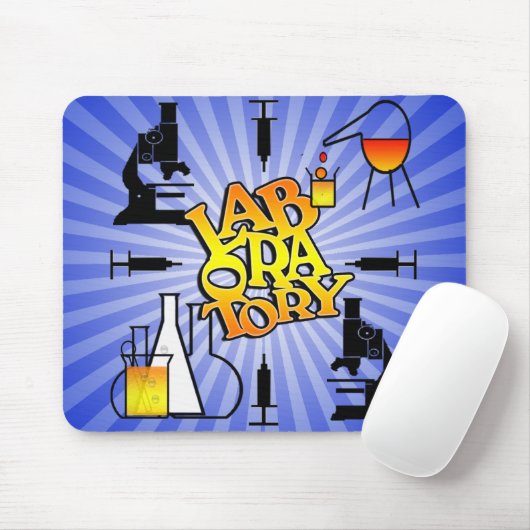 QUADRATISCHES LOGO DES LABOR4 MOUSEPAD (Mit Mouse)