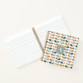 Quadratisches Monogramm Anfangsbuchstabe Blumen Bl Notizblock (Innenseite)