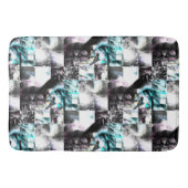 Quadratisches Mosaik chaotischer Texturen in Silbe Badematte (Vorderseite)