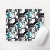 Quadratisches Mosaik chaotischer Texturen in Silbe Mousepad (Mit Mouse)
