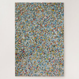 Quadratisches Mosaik-Mehrfarbiges Fliesenmuster (F Puzzle