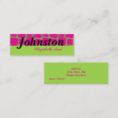 Quadratisches Muster Mini Visitenkarte (Vorne/Hinten)