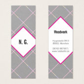 Quadratisches Muster rosa schwarz (Vorne & Hinten)