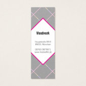 Quadratisches Muster rosa schwarz (Rückseite)