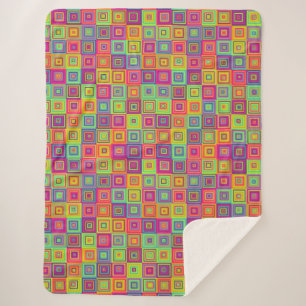 Quadratisches Muster Sherpadecke