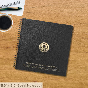 Quadratisches Notebook mit Logo Notizblock