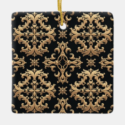 Quadratisches Ornament aus Keramik (Vorderseite)