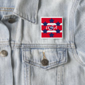Quadratisches patriotisches Button (Beispiel)