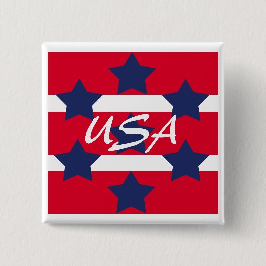 Quadratisches patriotisches Button (Vorderseite)
