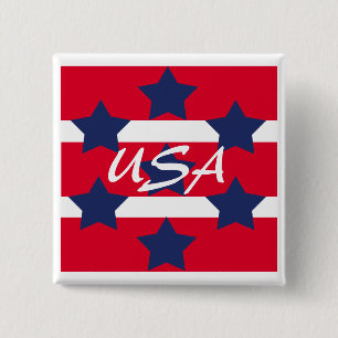 Quadratisches patriotisches Button