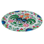 Quadratisches polnisches Hahn-Muster Schneidebrett (Ecke)