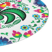 Quadratisches polnisches Hahn-Muster Schneidebrett (Ecke)