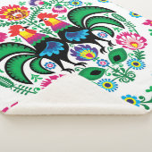 Quadratisches polnisches Hahn-Muster Sherpadecke (3/4)