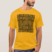 quadratisches Schwarzweiss-Muster T-Shirt (Vorderseite)