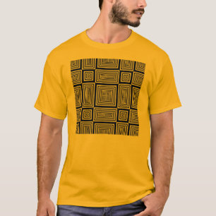 quadratisches Schwarzweiss-Muster T-Shirt