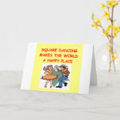 quadratisches Tanzen Karte (Gelbe Blume)