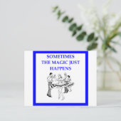 quadratisches Tanzen Postkarte (Stehend Vorderseite)