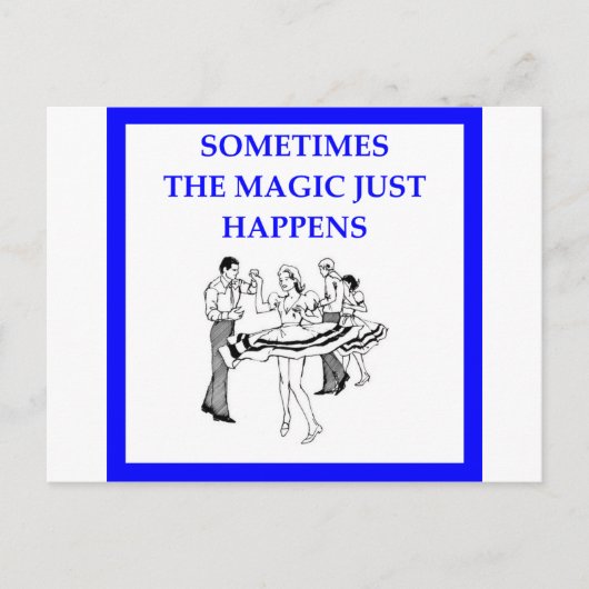 quadratisches Tanzen Postkarte (Vorderseite)