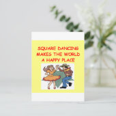 quadratisches Tanzen Postkarte (Stehend Vorderseite)