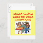 quadratisches Tanzen Postkarte (Vorne/Hinten)