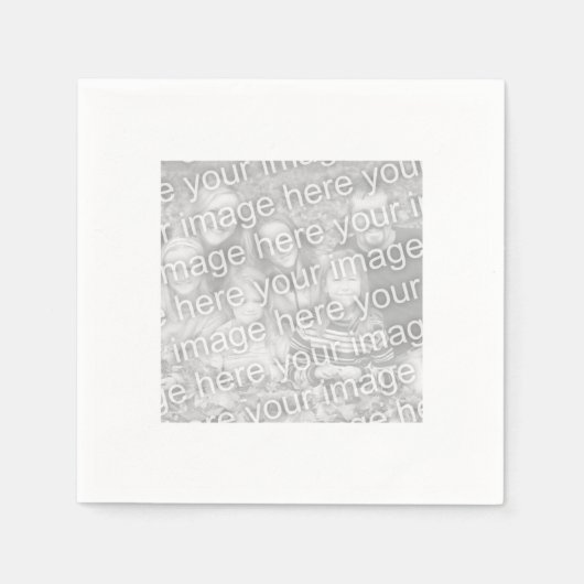 Quadratisches weißes Foto Serviette (Vorderseite)