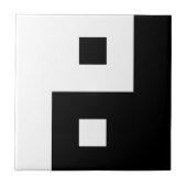 Quadratisches Yin Yang Fliese (Vorderseite)