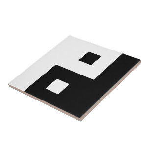 Quadratisches Yin Yang Fliese