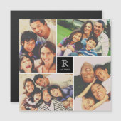 Quadratmonogramm 4 Fotokassette Magnetkarte (Vorne/Hinten)