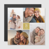 Quadratmonogramm 4 Fotokassette Magnetkarte (Vorne/Hinten)