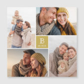 Quadratmonogramm 4 Fotokassette Magnetkarte (Vorderseite)