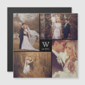 Quadratmonogramm 4 Fotokassette Magnetkarte (Vorne/Hinten)