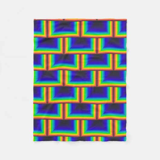Quadratskala des Solarspektrums Fleecedecke (Vorderseite)
