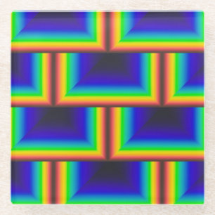 Quadratskala des Solarspektrums Glasuntersetzer