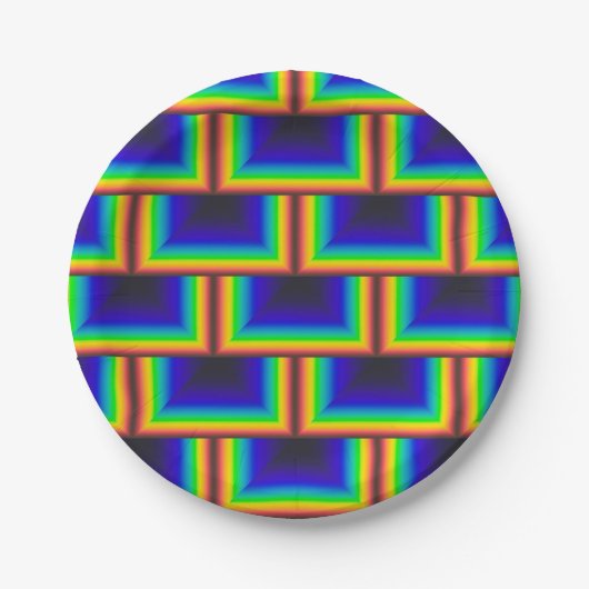 Quadratskala des Solarspektrums Pappteller (Vorderseite)