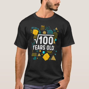 Quadratwurzel 100 10 Jahre alt Geburtstag Mathemat T-Shirt