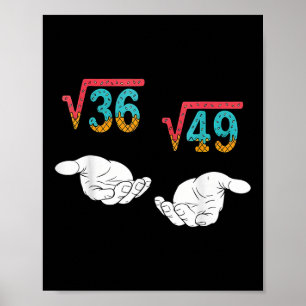 Quadratwurzel 36 49 Meme 67 Eis Drip Mathe Teac Poster