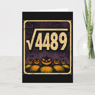 Quadratwurzel 4489 Halloween-Kürbis-Mathematik-Wit Karte