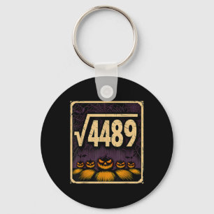 Quadratwurzel 4489 Halloween-Kürbis-Mathematik-Wit Schlüsselanhänger