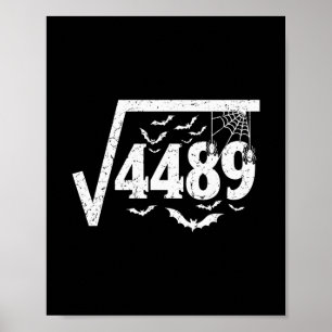 Quadratwurzel 4489 Lustiger Halloween-Meme 67 Math Poster