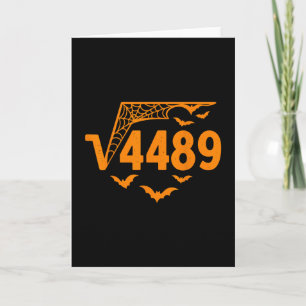 Quadratwurzel 4489 Lustiges Halloween Meme 67 Math Karte