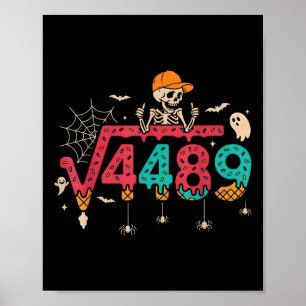 Quadratwurzel 4489 Mathelehrer Lustig 67 Meme Hall Poster