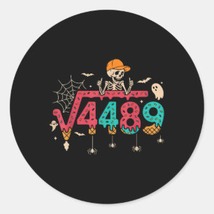 Quadratwurzel 4489 Mathelehrer Lustig 67 Meme Hall Runder Aufkleber