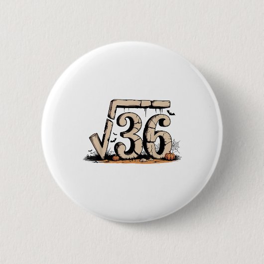 Quadratwurzel 67 Meme 6 7 Gen Alpha Halloween Sech Button (Vorderseite)